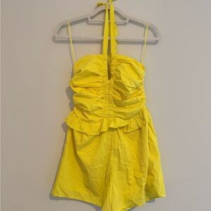 Day + Moon Yellow Halter Romper